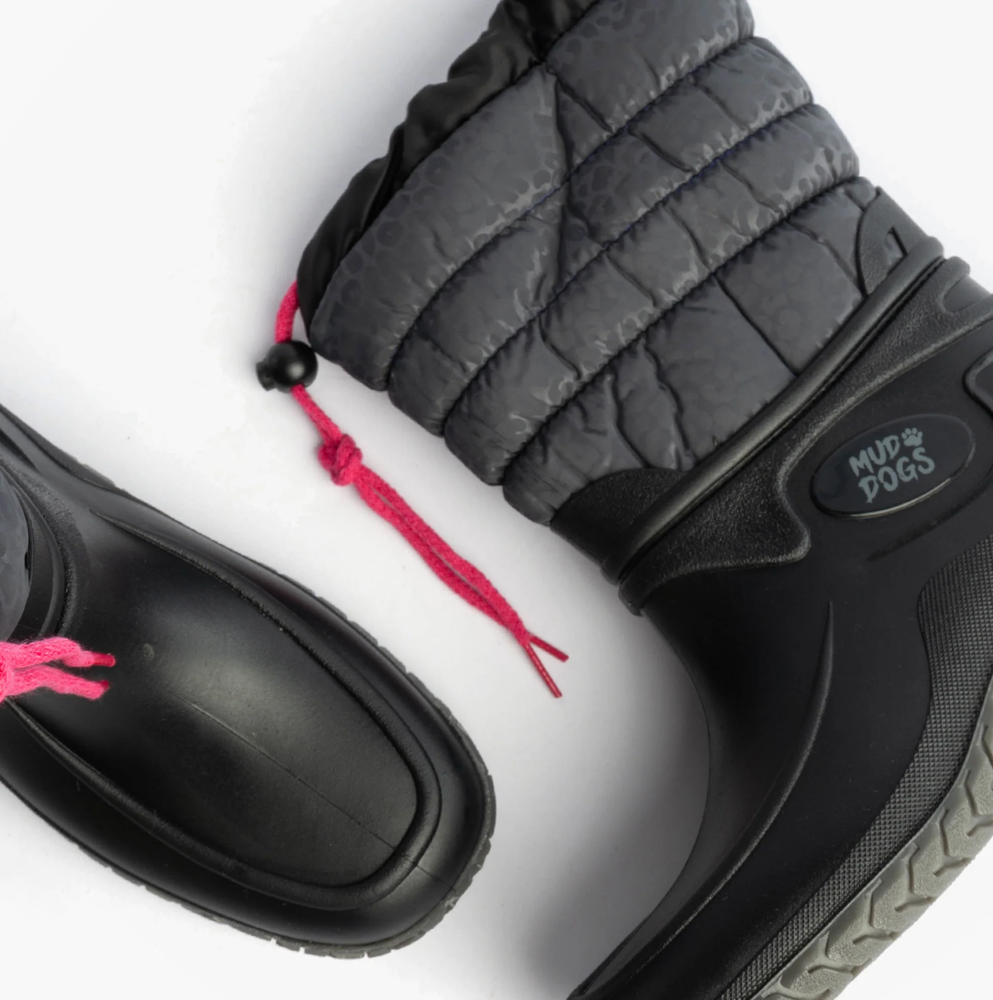 Mud Dogs NORDIC Womens Warm Lined Boots Black/Pink Leopard - Image 7