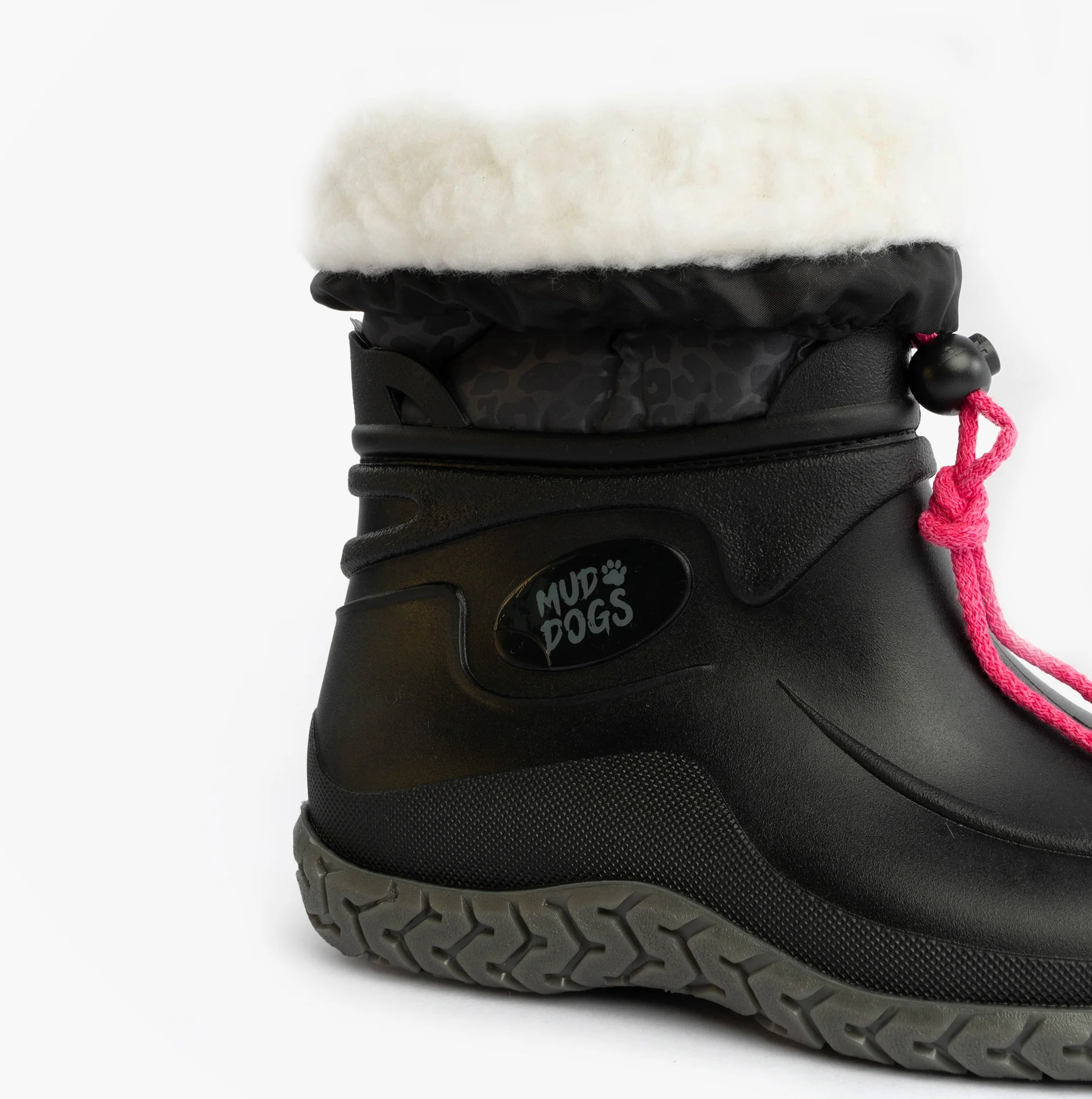 Mud Dogs NORDIC Womens Warm Lined Boots Black/Pink Leopard - Image 8