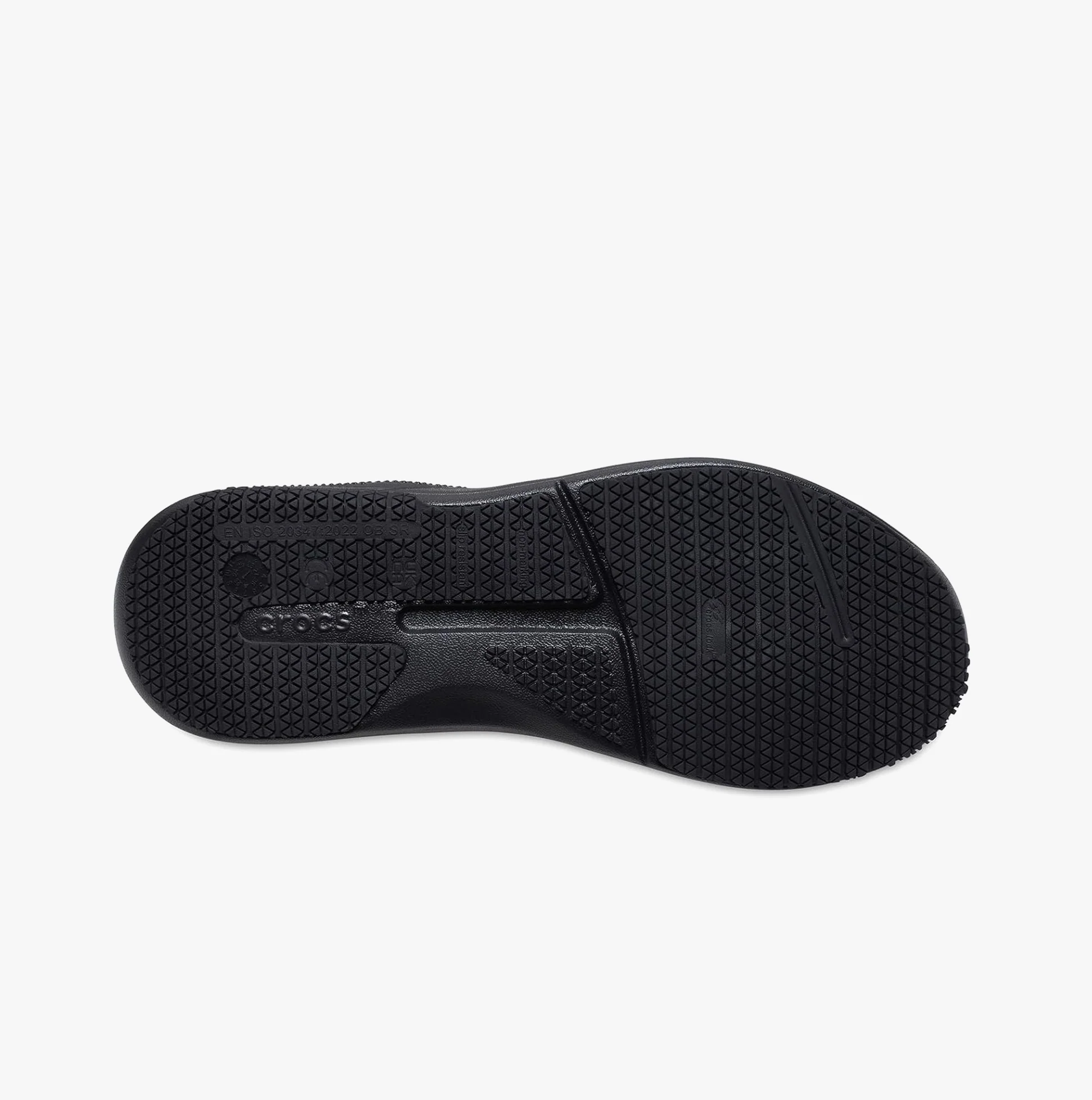 Crocs At Work ON THE CLOCK Mens Work Trainers Triple Black - Image 4