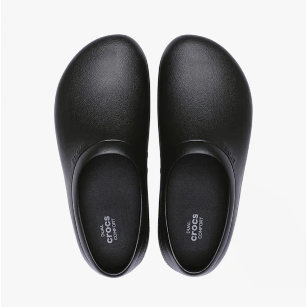 Crocs At Work ON THE CLOCK WORK Unisex Slip On Clogs Black - Image 4