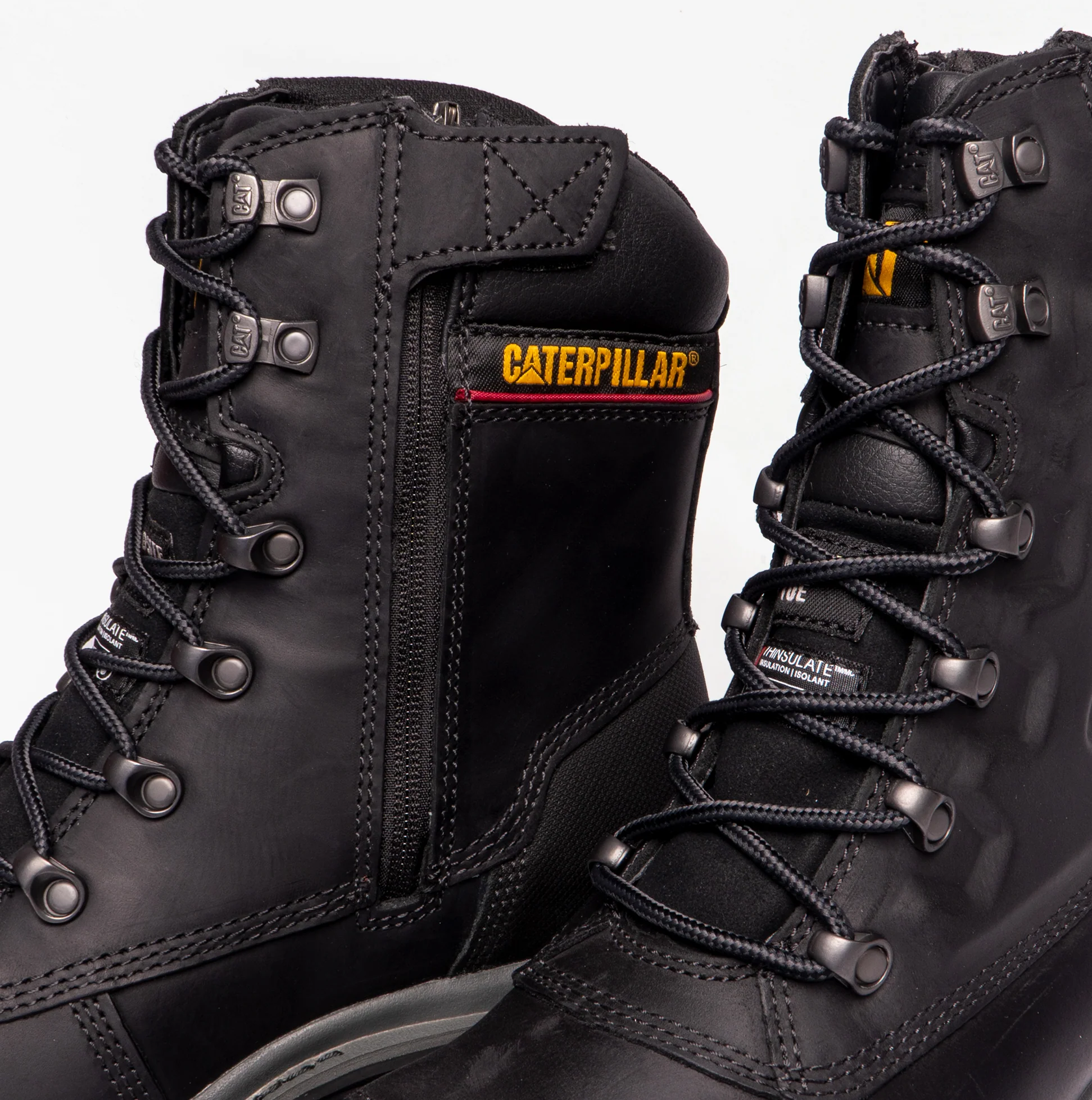 CAT PREMIER Mens Leather Safety Boots Black - Image 5