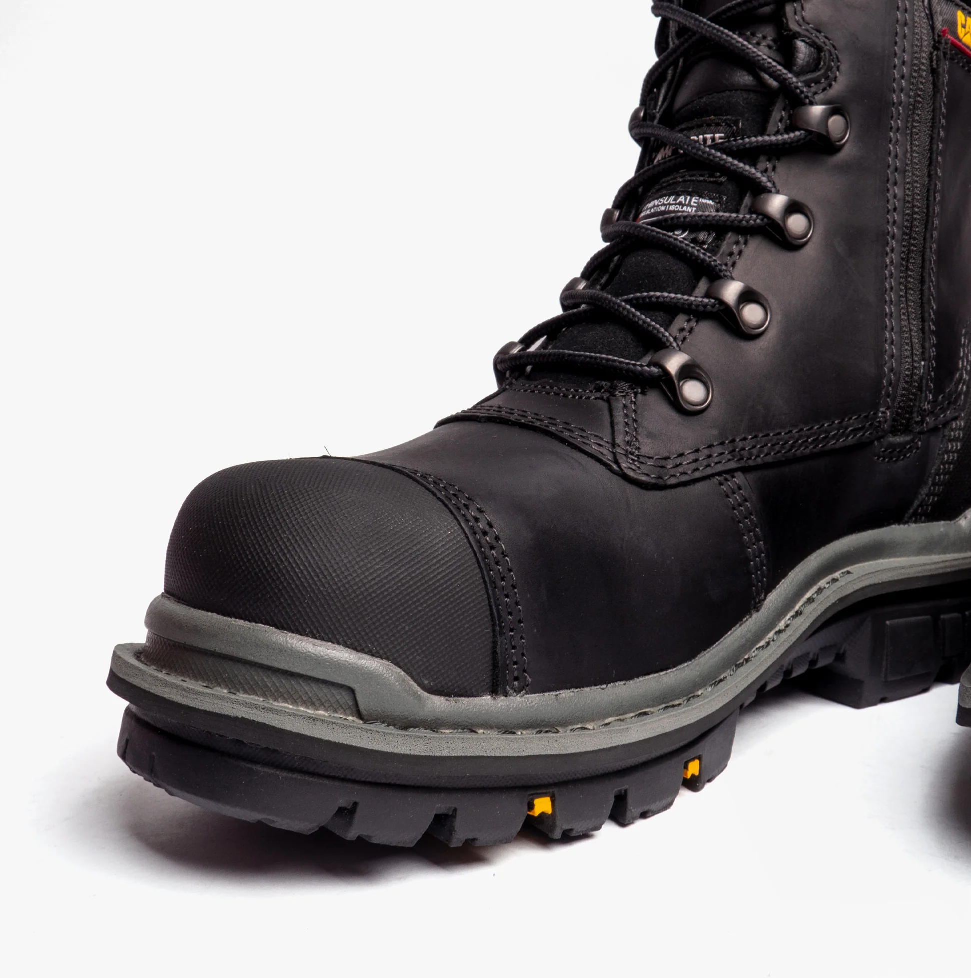 CAT PREMIER Mens Leather Safety Boots Black - Image 7
