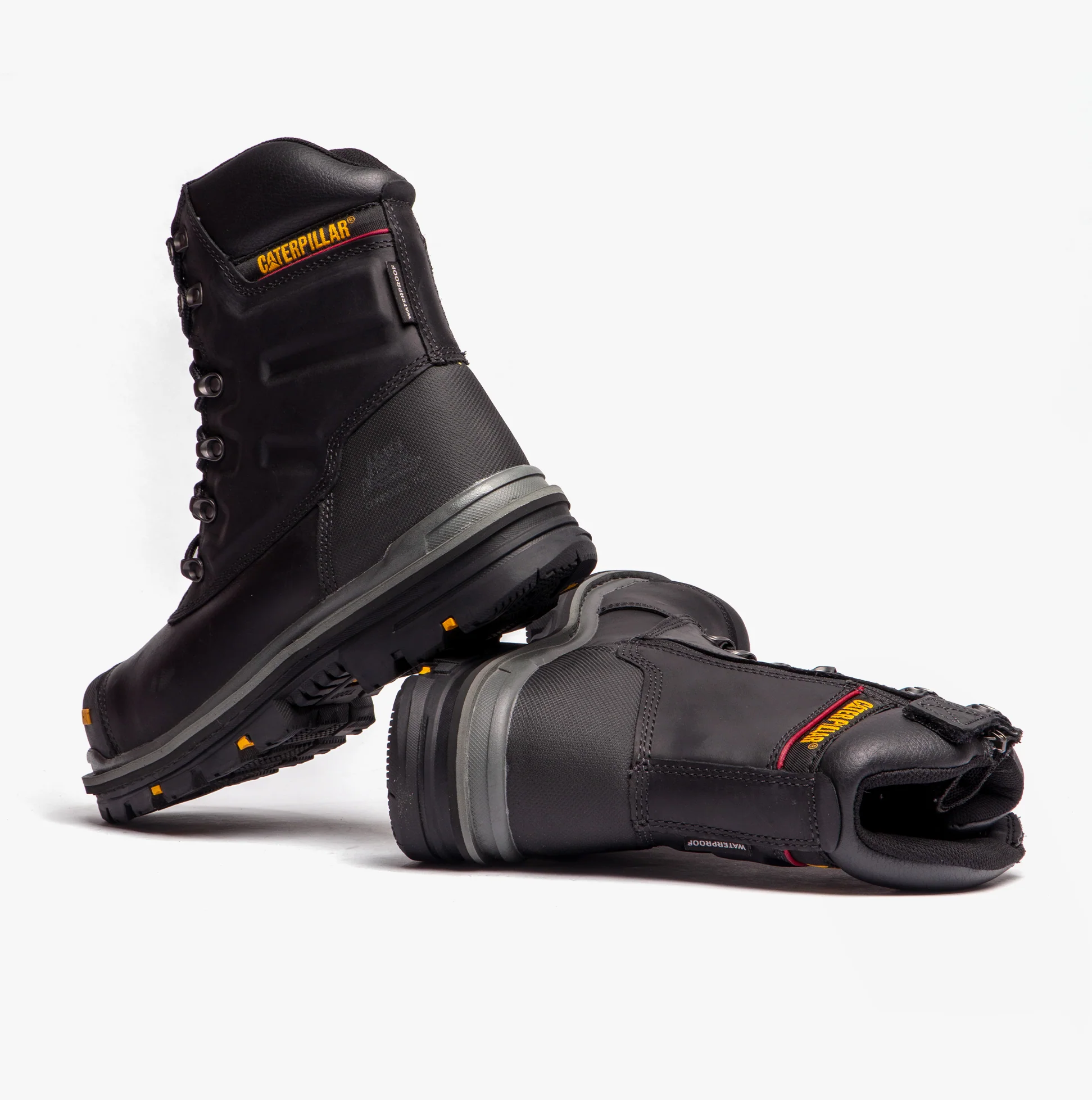 CAT PREMIER Mens Leather Safety Boots Black - Image 8