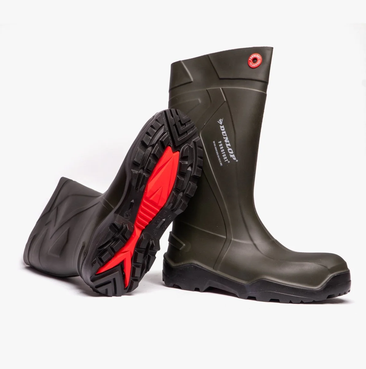 Dunlop PUROFORT+ Unisex Non-Safety Wellington Boots Green - Image 10
