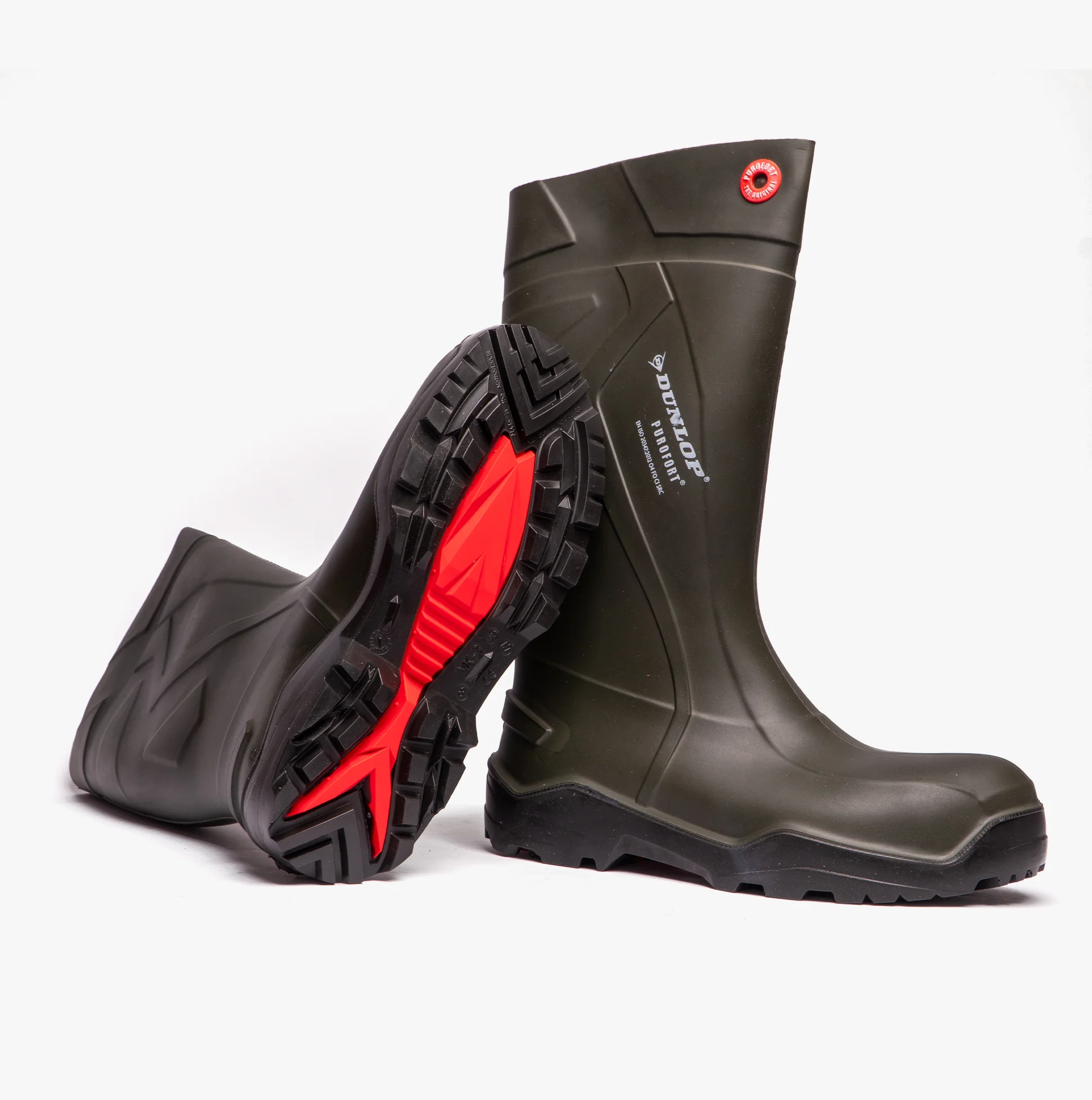 Dunlop PUROFORT+ Unisex Non-Safety Wellington Boots Green - Image 4