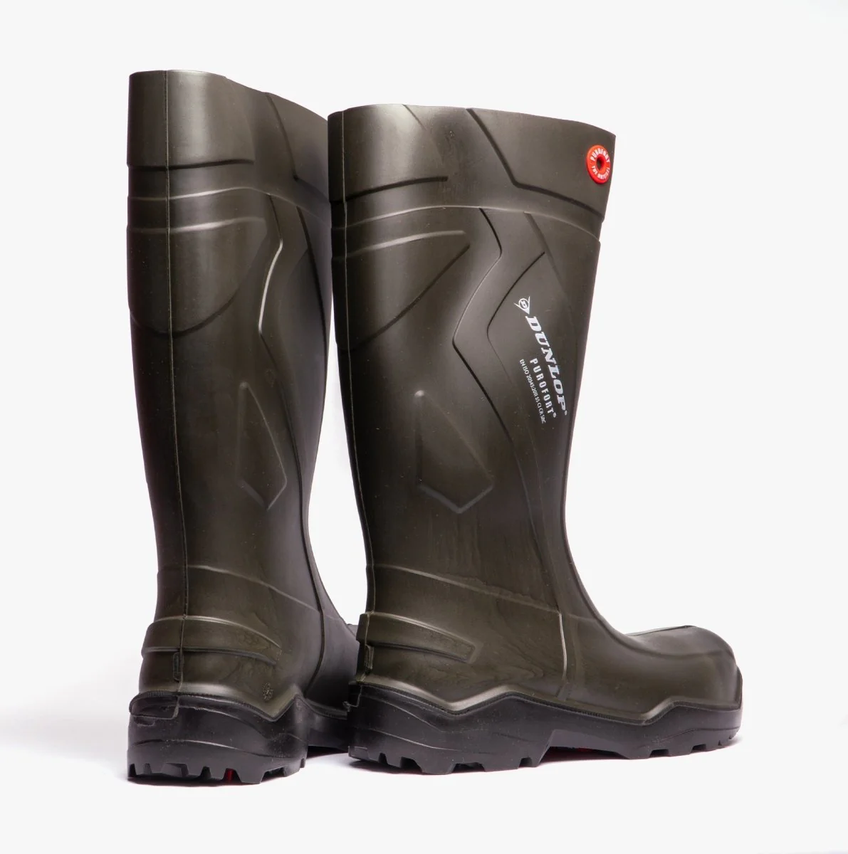 Dunlop PUROFORT+ Unisex S5 Full Safety Wellington Boots Green - Image 10