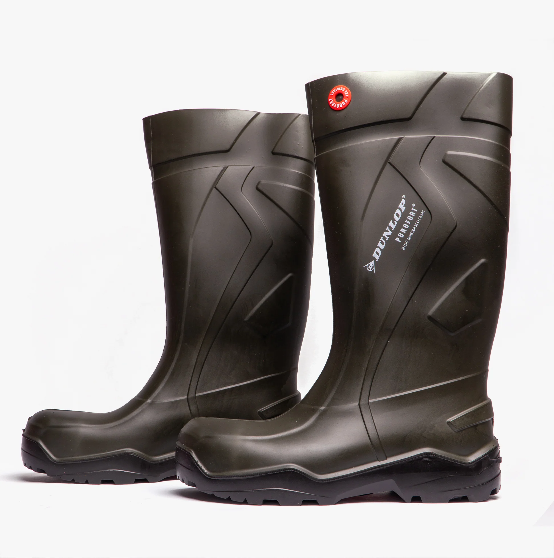 Dunlop PUROFORT+ Unisex S5 Full Safety Wellington Boots Green - Image 5