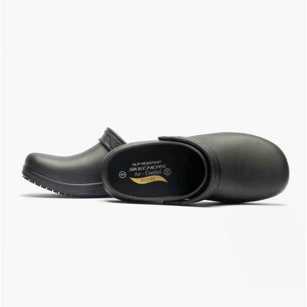 Skechers Work 200092EC RIVERBOUND SR Mens Occupational Clogs Black - Image 4