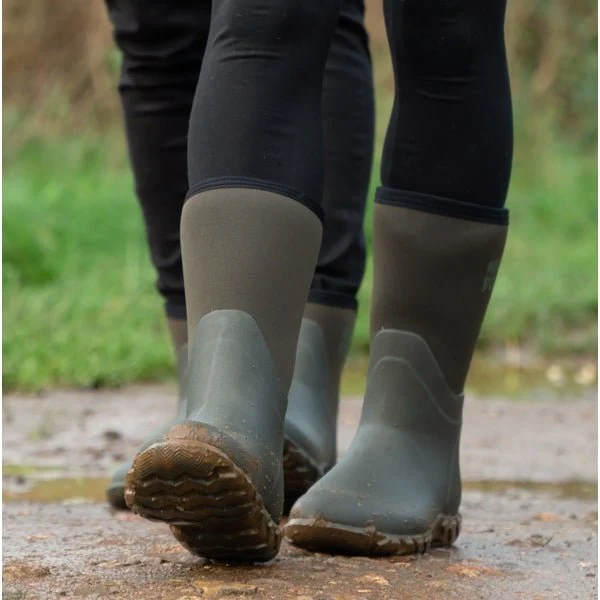 Mud Dogs RUTLAND MID Unisex Neoprene Wellies Olive - Image 10