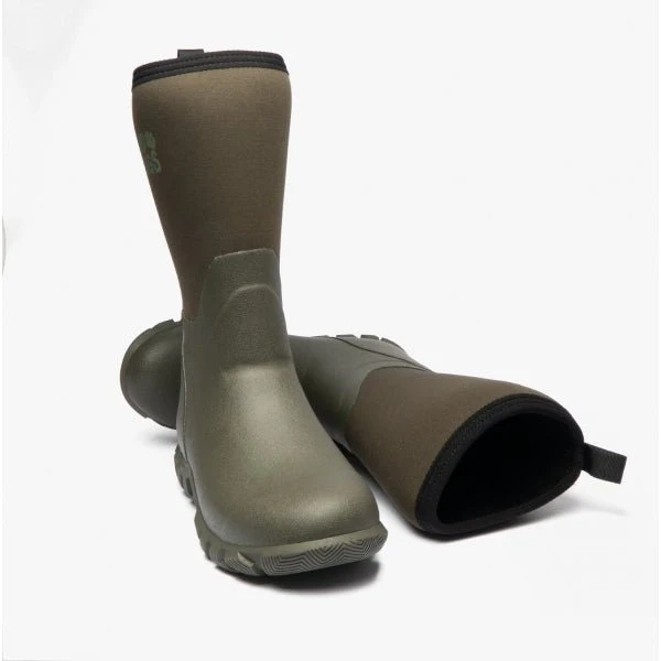 Mud Dogs RUTLAND MID Unisex Neoprene Wellies Olive - Image 15