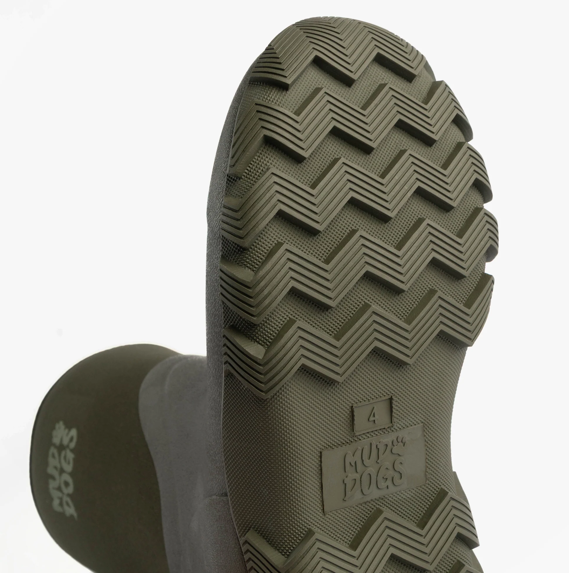 Mud Dogs RUTLAND MID Unisex Neoprene Wellies Olive - Image 4