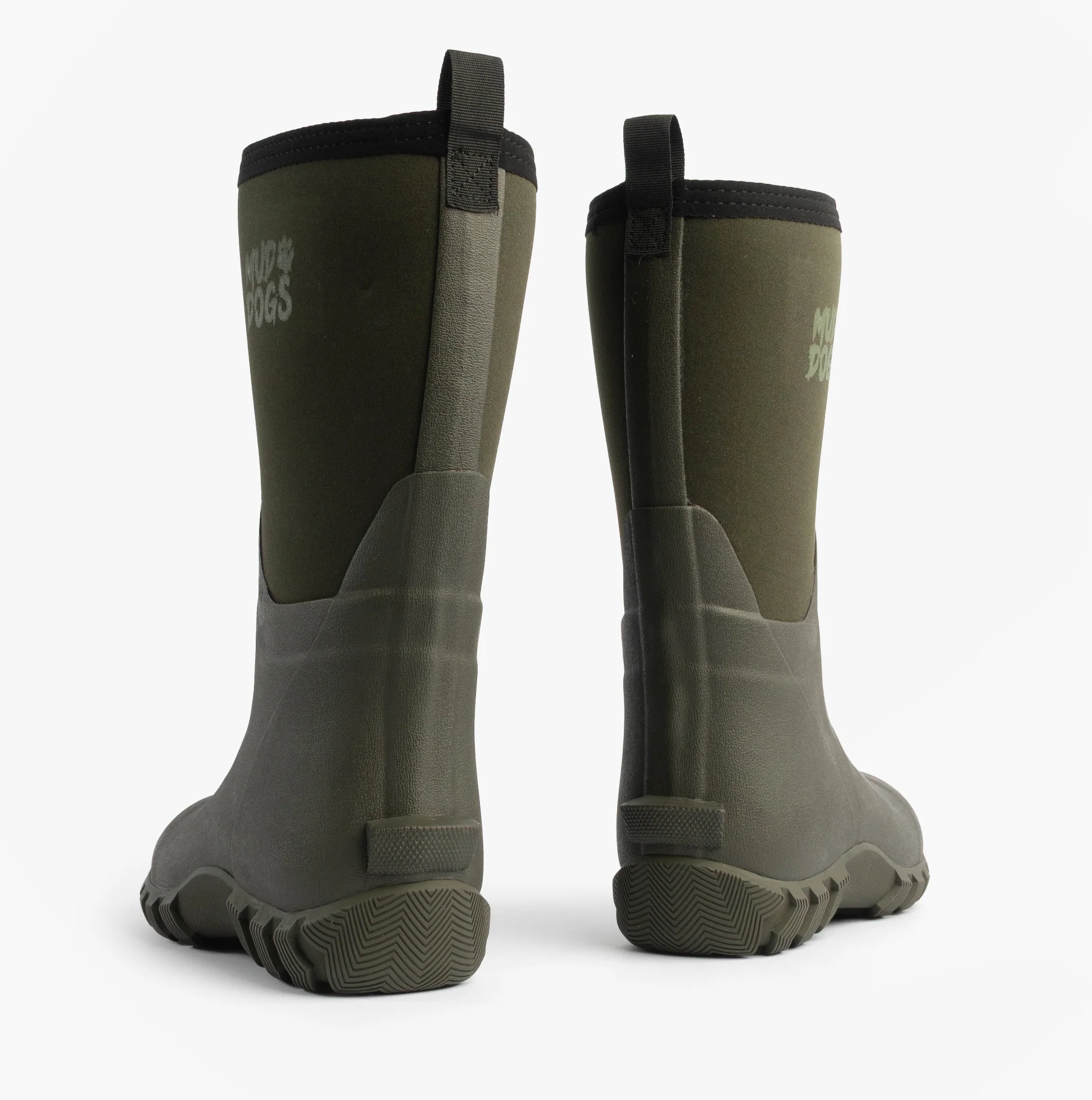 Mud Dogs RUTLAND MID Unisex Neoprene Wellies Olive - Image 6