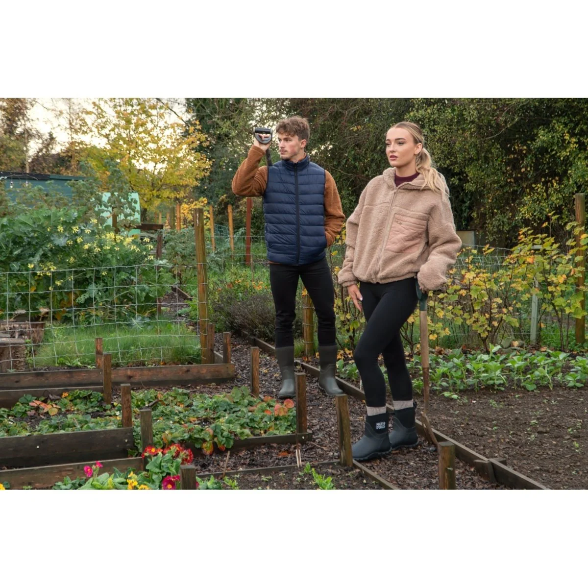 Mud Dogs RUTLAND SHORT Unisex Neoprene Wellies Black - Image 11
