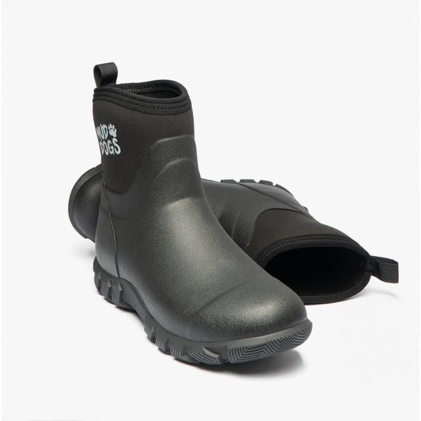 Mud Dogs RUTLAND SHORT Unisex Neoprene Wellies Black - Image 14