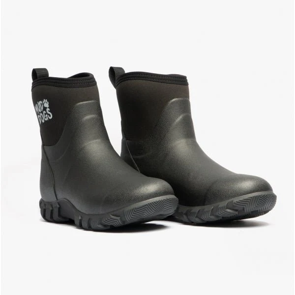 Mud Dogs RUTLAND SHORT Unisex Neoprene Wellies Black - Image 18