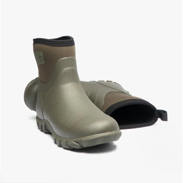 Mud Dogs RUTLAND SHORT Unisex Neoprene Wellies Olive - Image 14