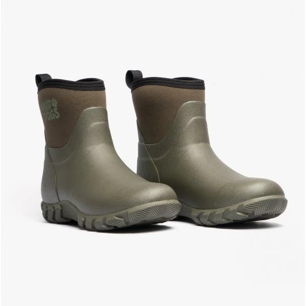 Mud Dogs RUTLAND SHORT Unisex Neoprene Wellies Olive - Image 19