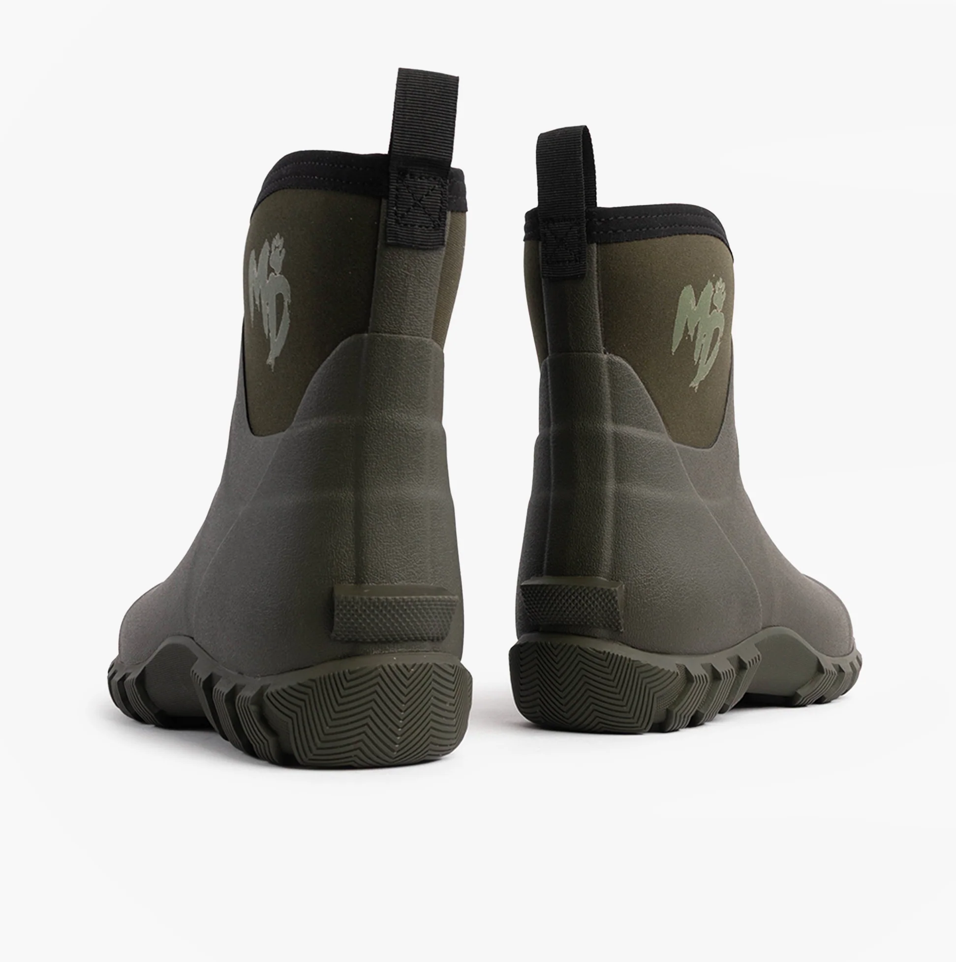 Mud Dogs RUTLAND SHORT Unisex Neoprene Wellies Olive - Image 7