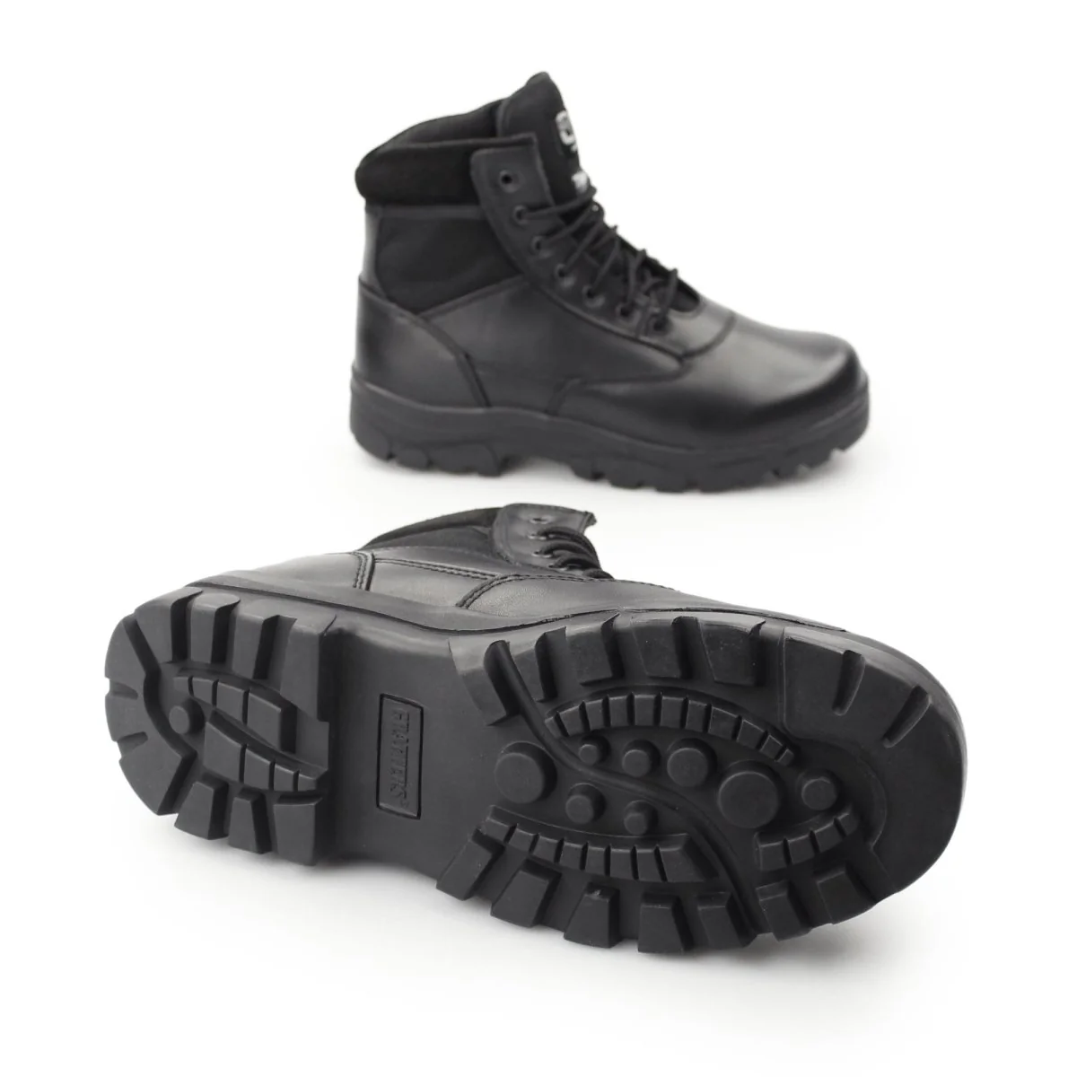 Grafters SHERMAN Unisex Leather Work Boots Black - Image 10