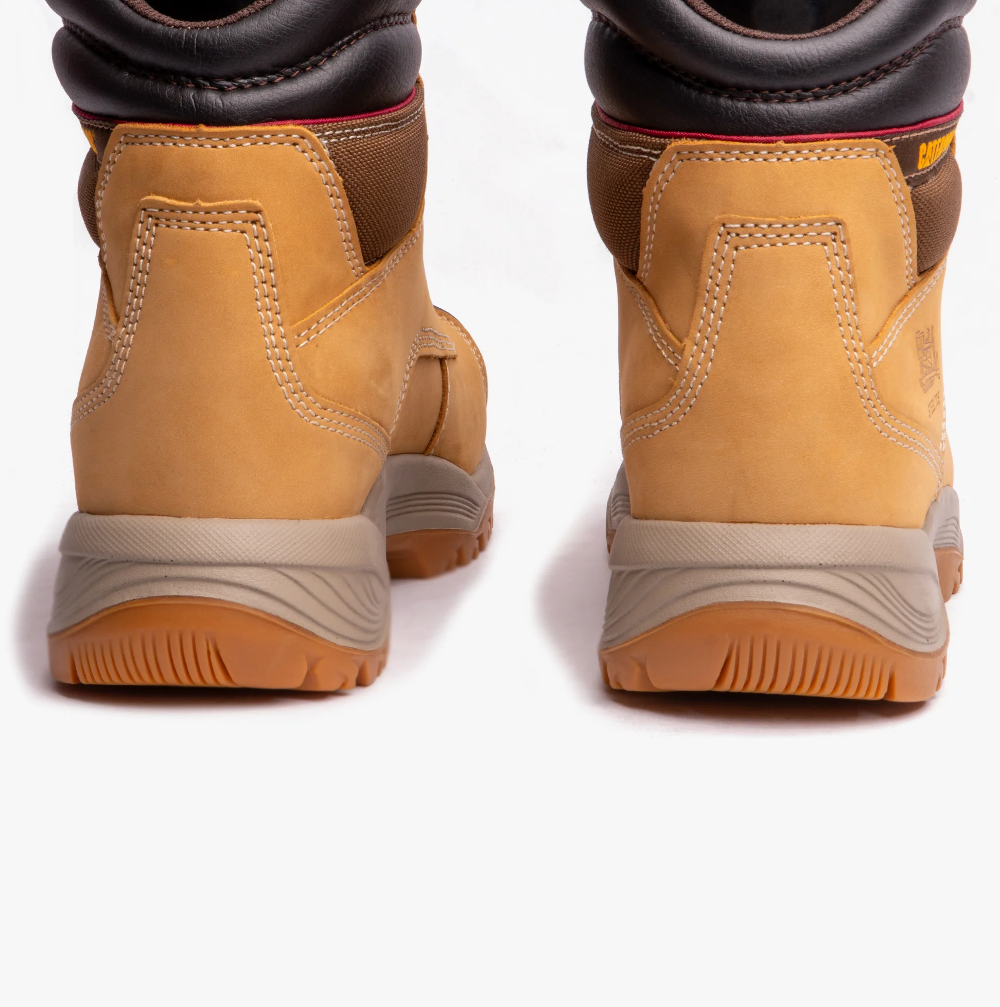 CAT SPIRO Mens Leather Safety Boots Honey - Image 3