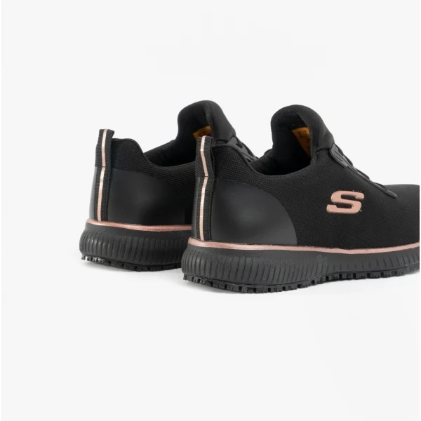 Skechers Work 77222EC SQUAD SR Womens Occupational Trainers Black/Rose Gold - Image 5