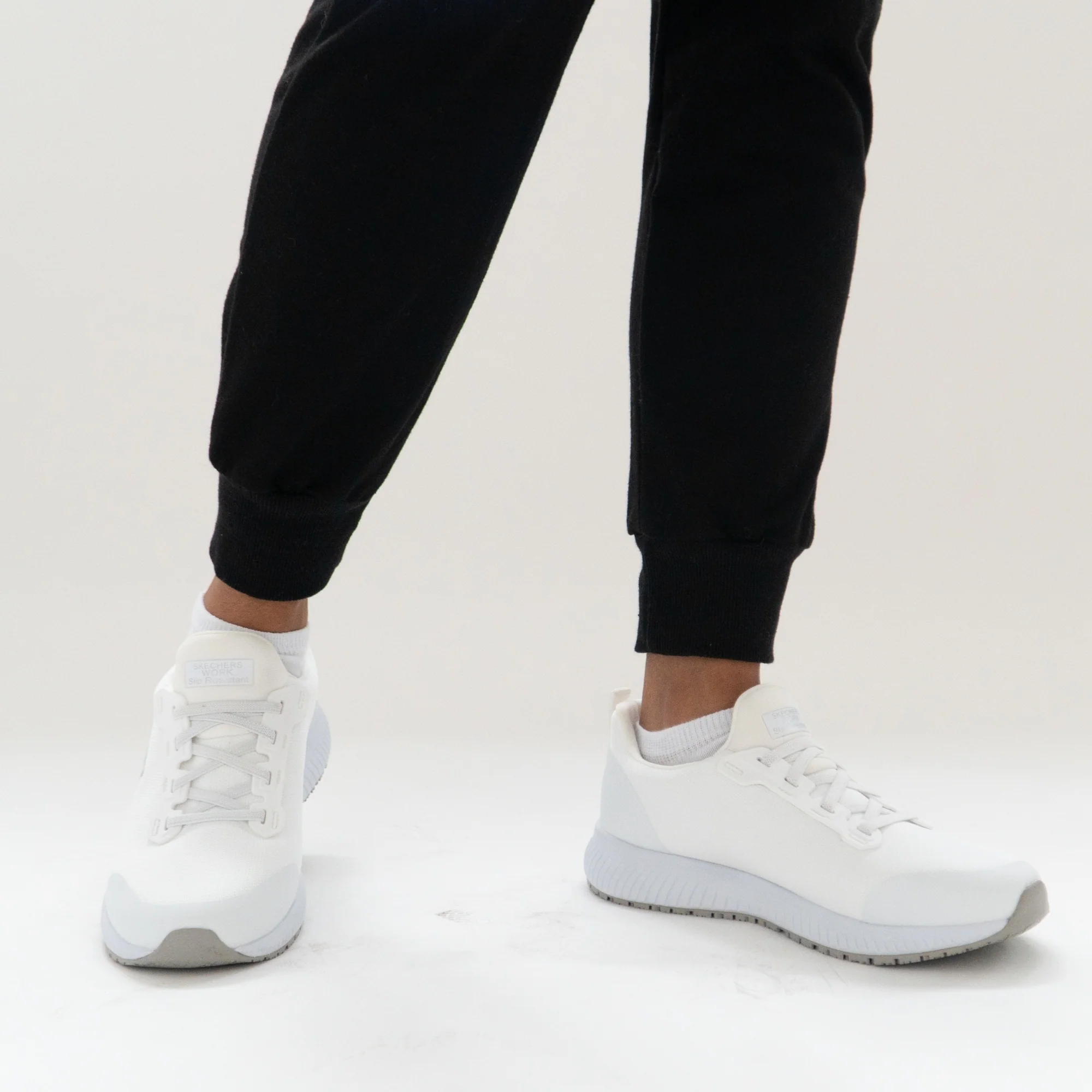 Skechers Work 77222EC SQUAD SR Womens Occupational Trainers White - Image 2