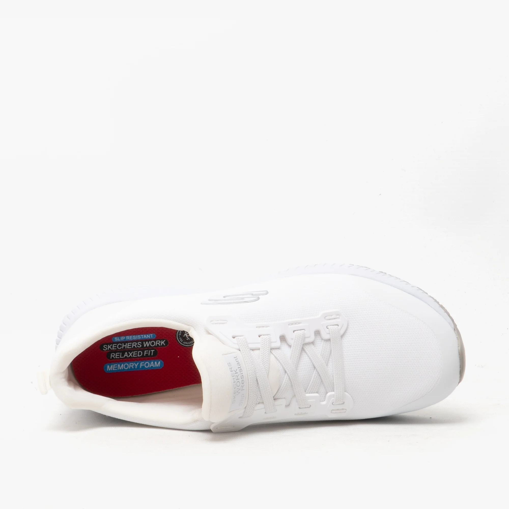 Skechers Work 77222EC SQUAD SR Womens Occupational Trainers White - Image 5