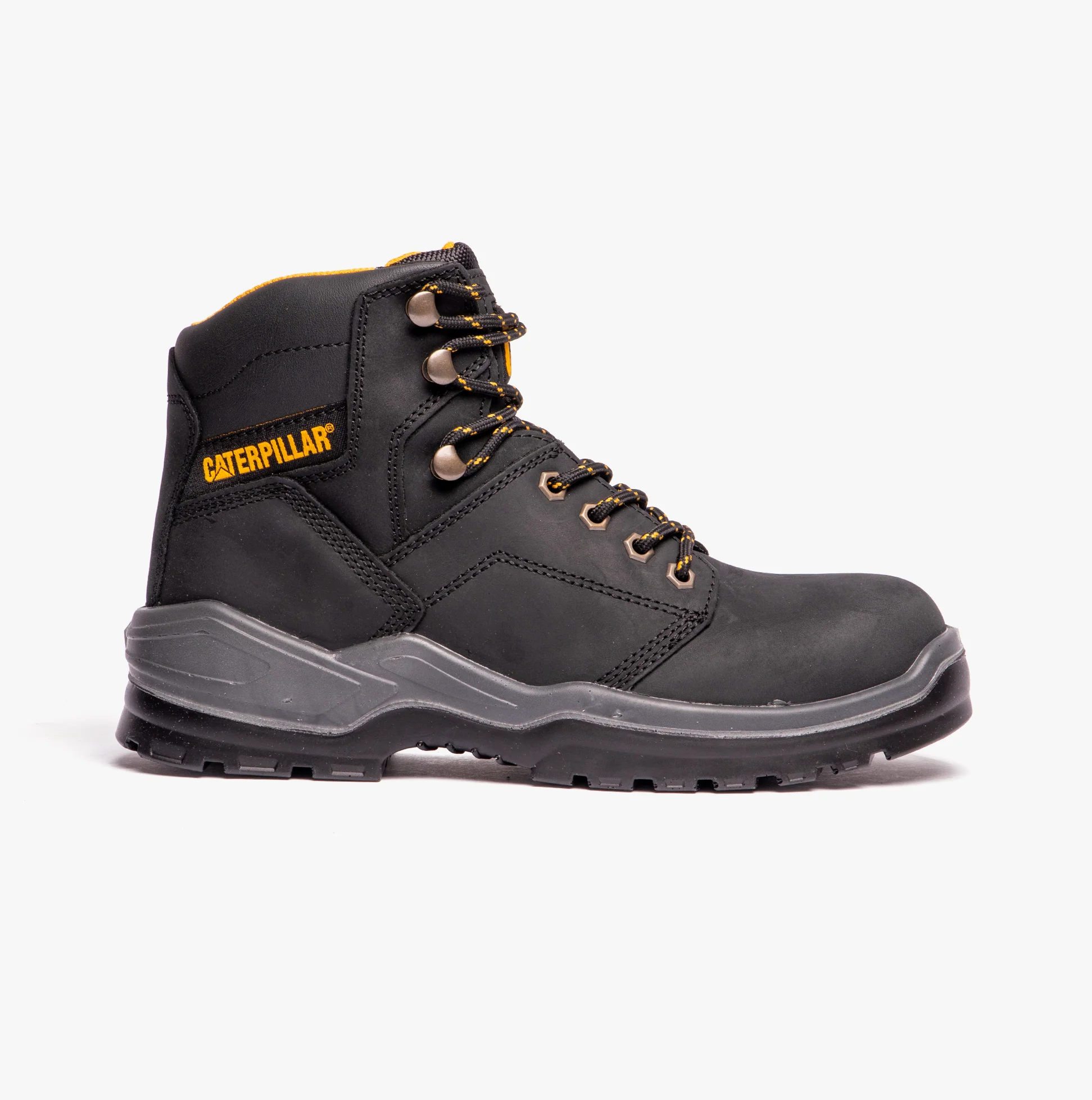 CAT STRIVER Mens Leather Safety Boots Black - Image 2