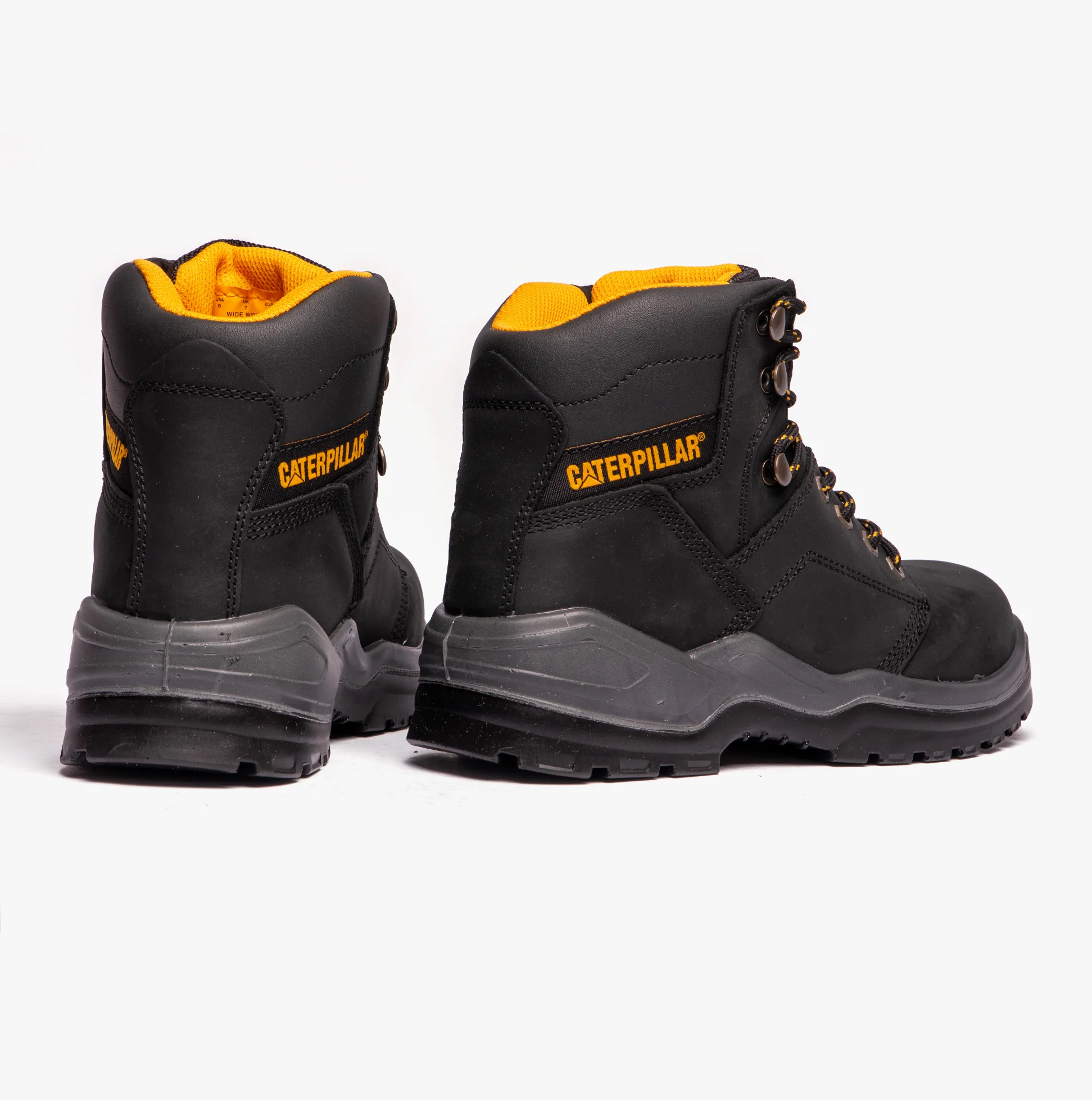 CAT STRIVER Mens Leather Safety Boots Black - Image 4