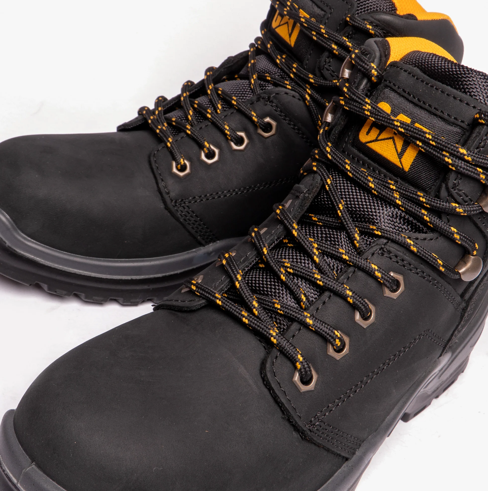 CAT STRIVER Mens Leather Safety Boots Black - Image 5
