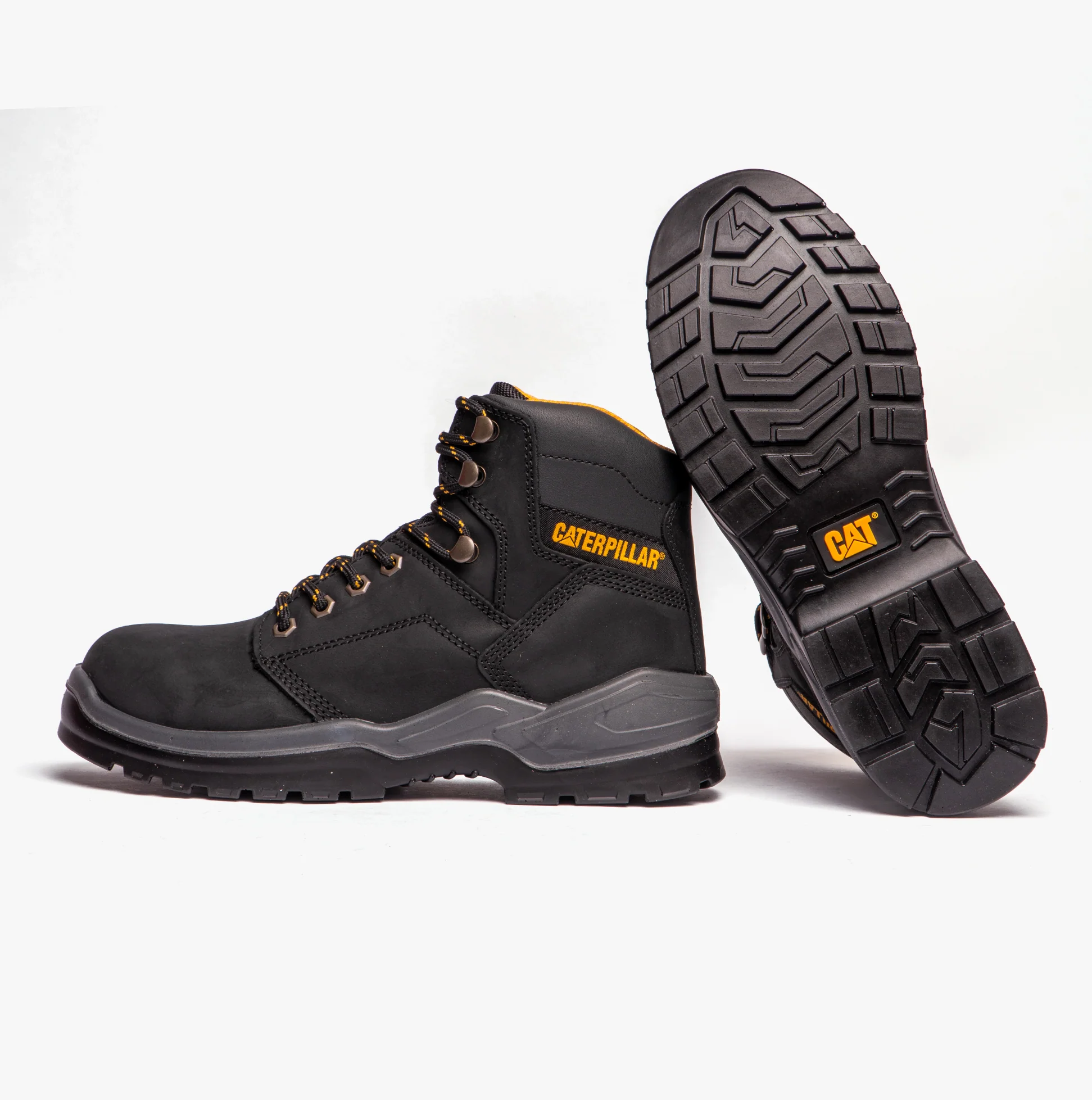 CAT STRIVER Mens Leather Safety Boots Black - Image 6
