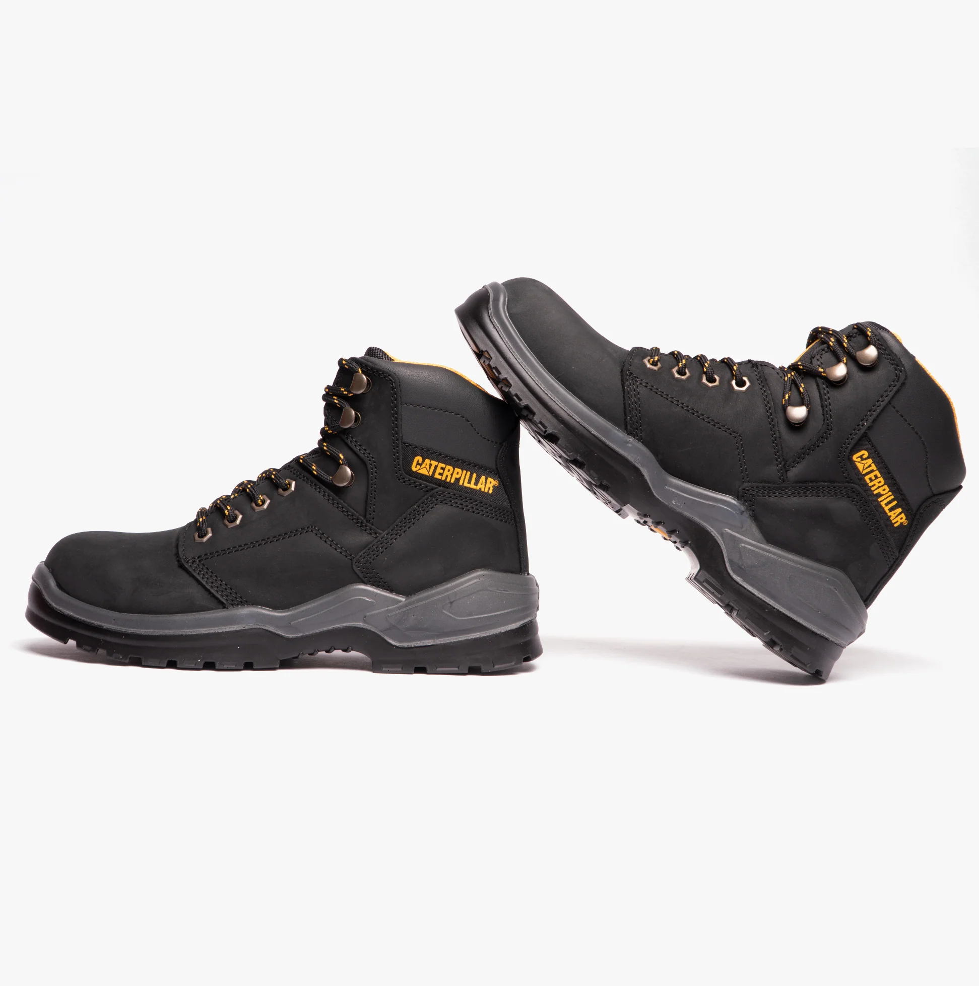 CAT STRIVER Mens Leather Safety Boots Black - Image 7