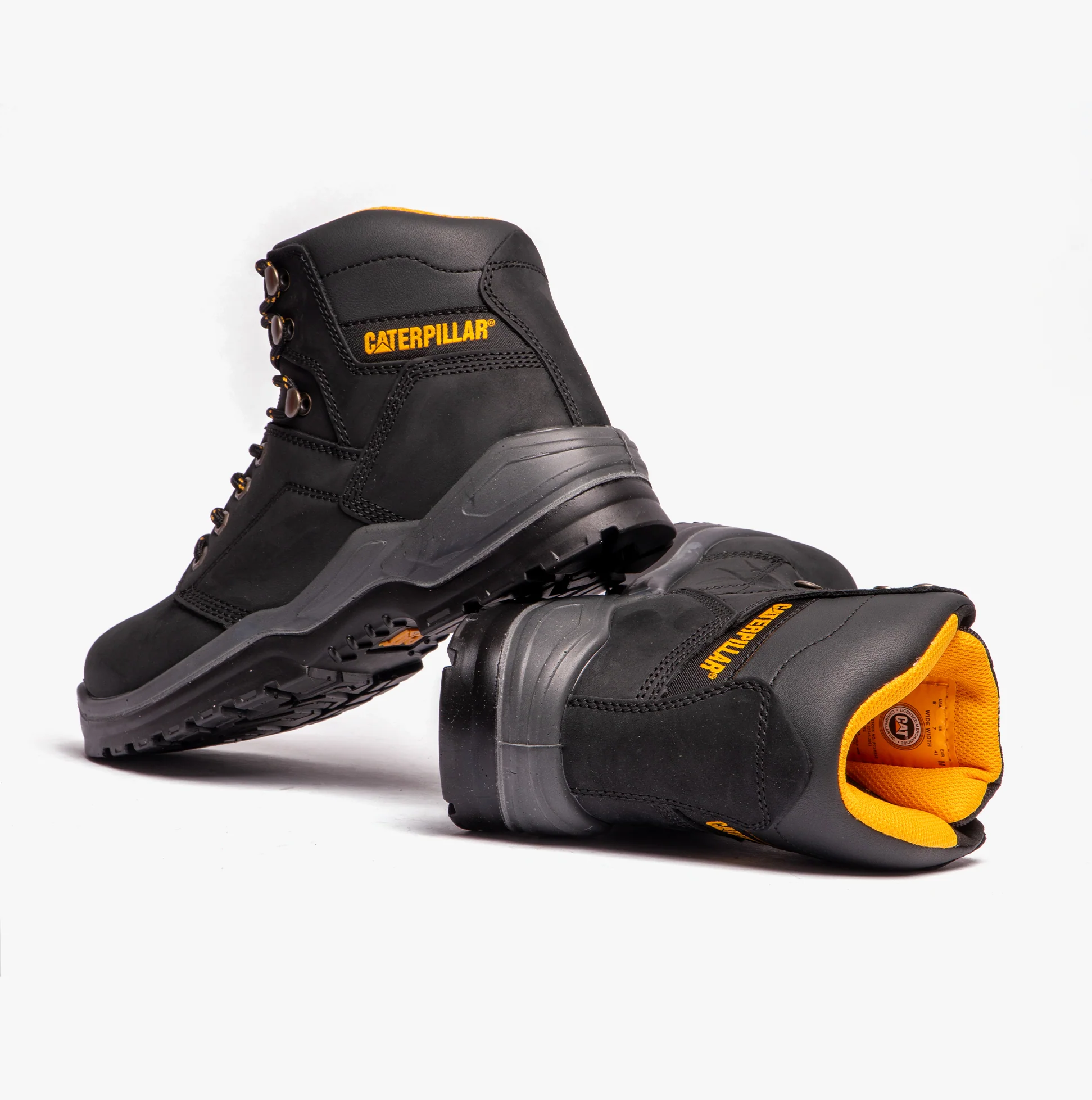 CAT STRIVER Mens Leather Safety Boots Black - Image 8
