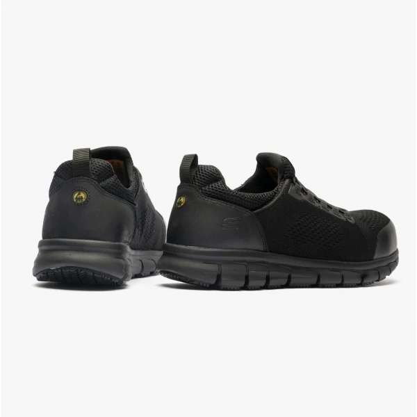 Skechers Work 200013EC SYNERGY - OMAT Mens Safety Trainers Black - Image 3