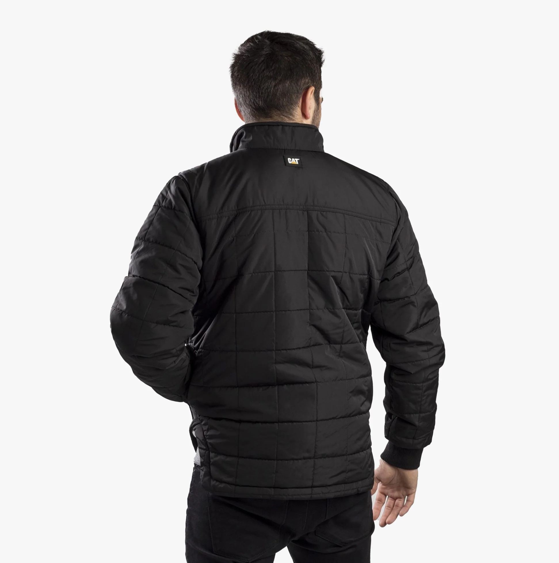 CAT TERRAIN Mens Polyester Full Zip Jacket Black - Image 4