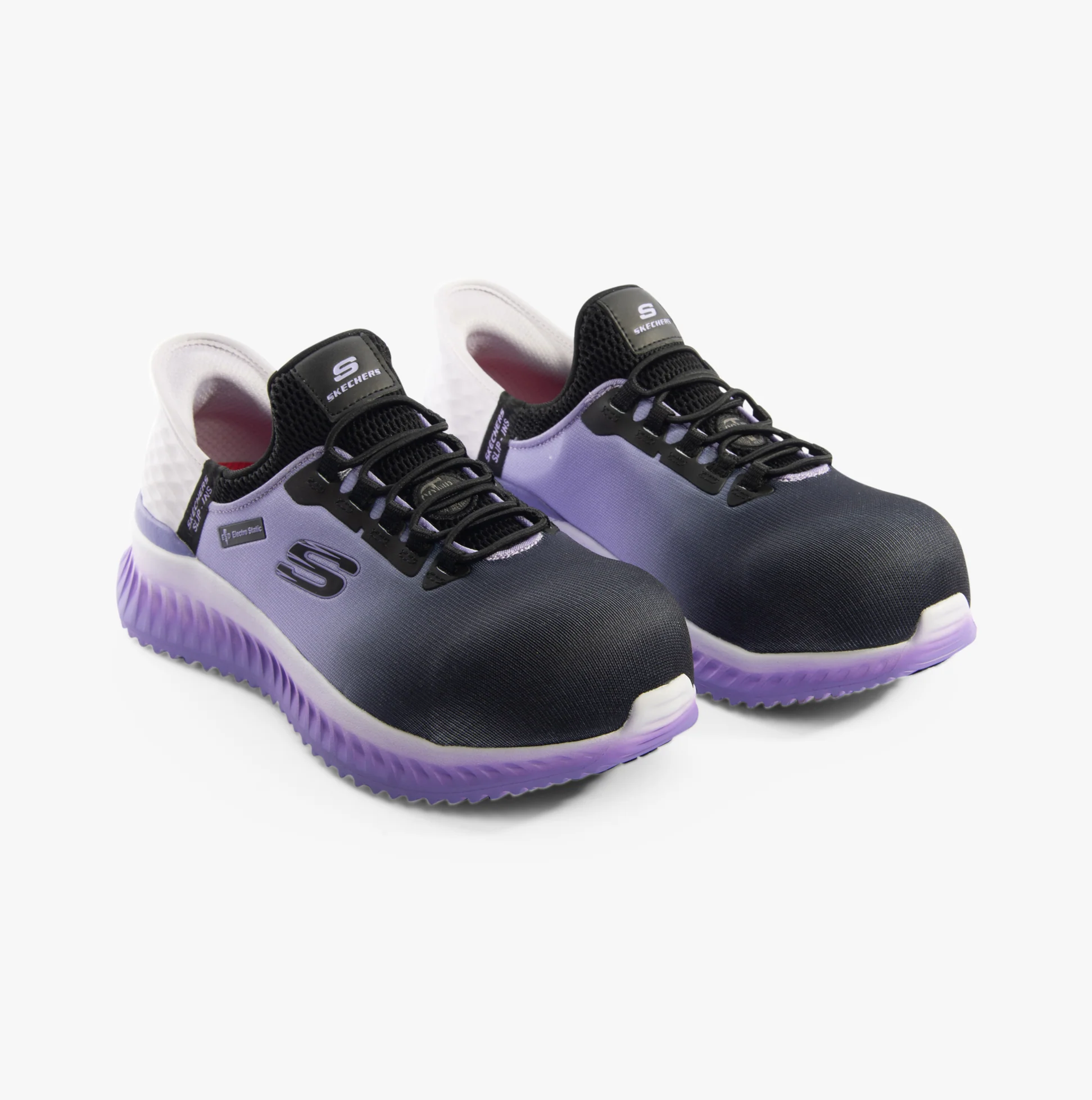 Skechers Work 108152EC TILIDO - OMBRAY Womens Safety Trainers Black/Purple - Image 6