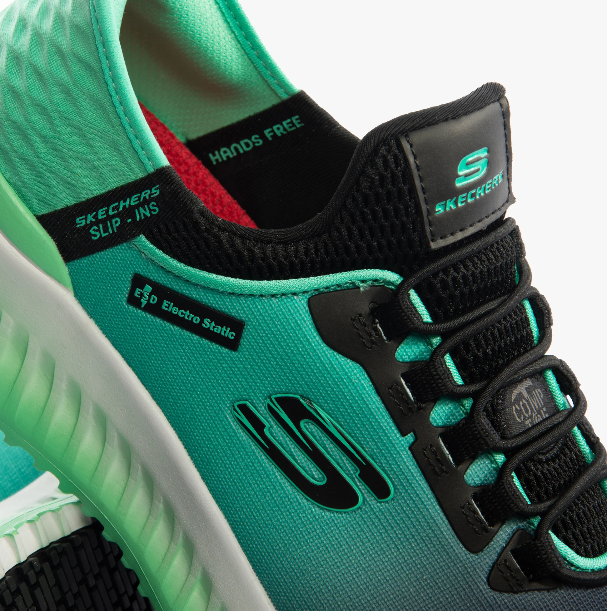 Skechers Work 108152EC TILIDO - OMBRAY Womens Safety Trainers Black/Teal - Image 5