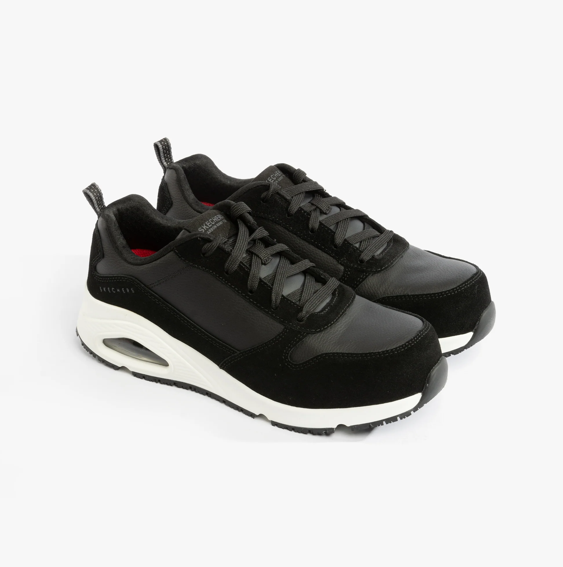 Skechers Work 108147EC UNO SR - ELAINY Womens Safety Trainers Black/White - Image 4